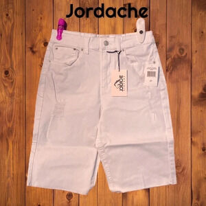 NEW Jordache Vintage Women's Cris High Rise Bermuda Shorts white wash - …